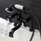Kingston Brass KS248MB Deck Mount Clawfoot Tub Faucet with Hand Shower, Matte Black KS248MB - alternate 6